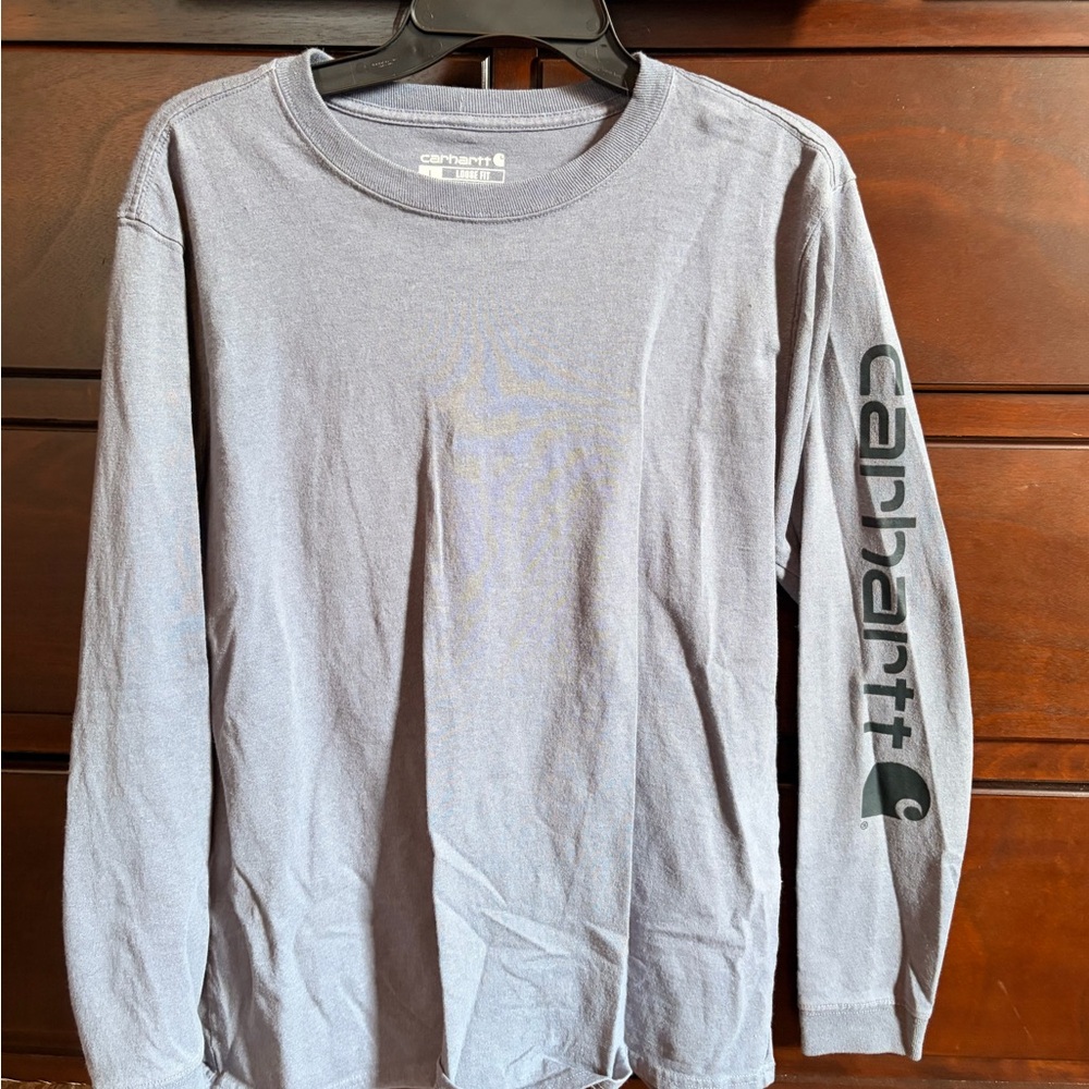 Carhartt Men's Long Sleeve Shirt in Light Gray